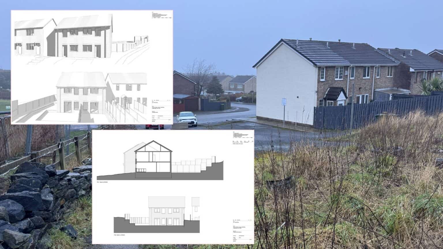 Planning permission granted for two new homes at Kinder Avenue, Cowlersley, Huddersfield