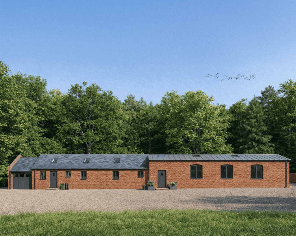 Planning permission granted to convert a traditional brick barn into a home near Bretby 1 Planning Design