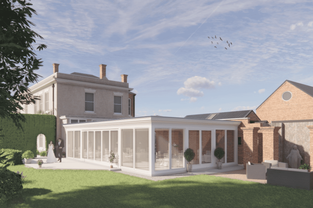 Extension to wedding venue at Grade II listed Yeldersley Hall