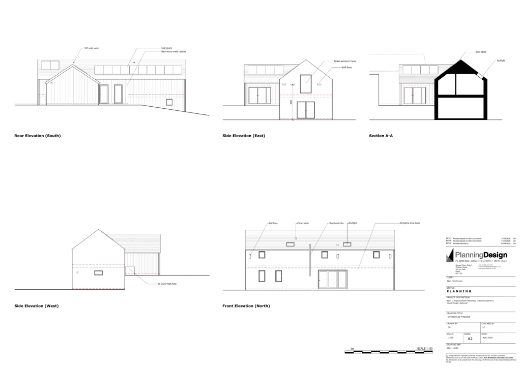 Replacement dwelling approved at a former farmstead near Ashover 3 Planning Design